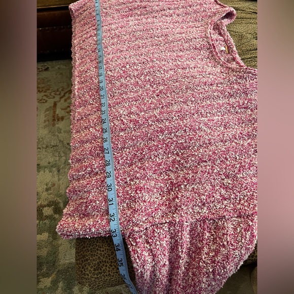 Free People Good Day Cropped Sweater Pink Size Large - Picture 9 of 9